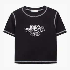 Angel Baby Black Crop Top