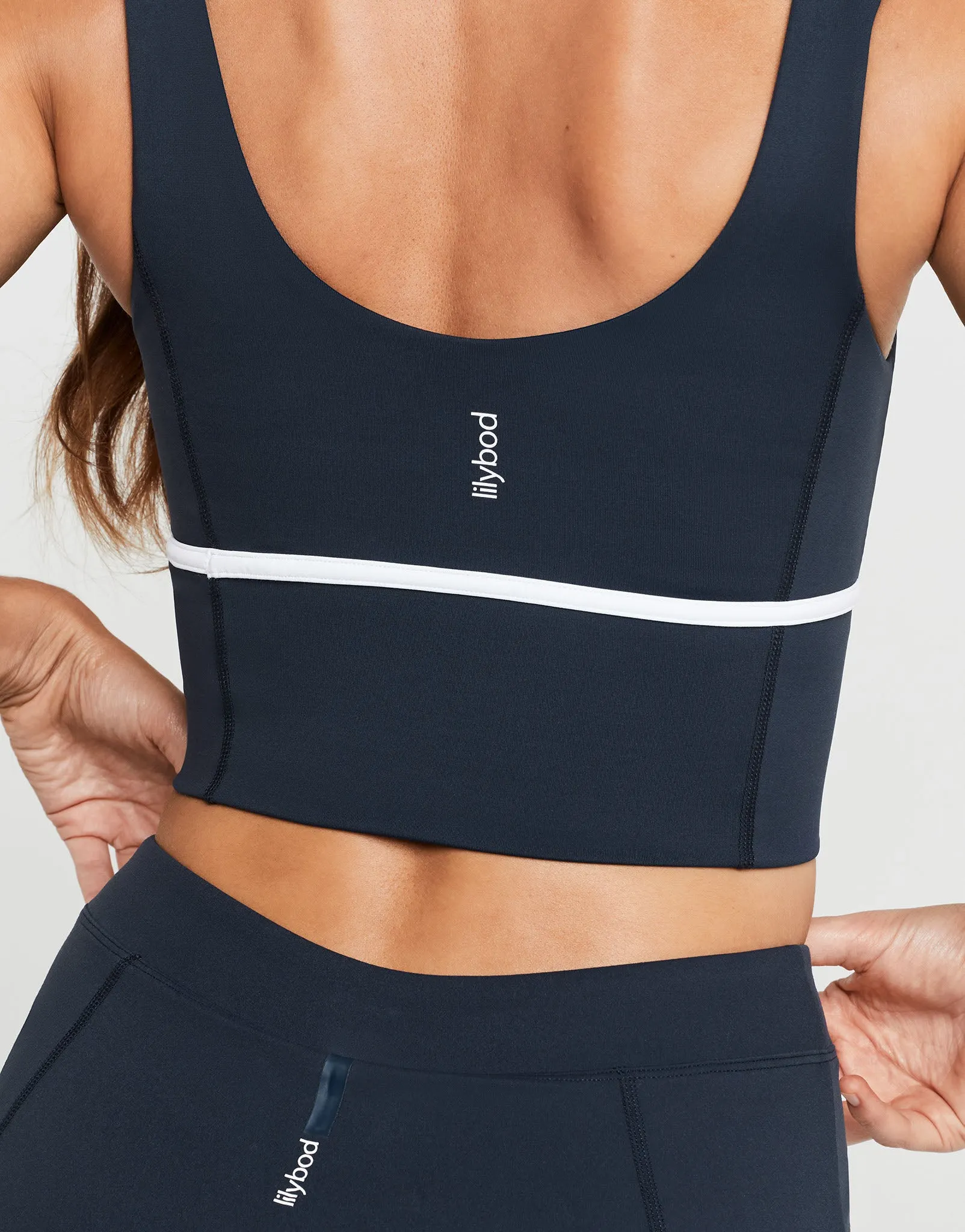 AVA Sports Bra - Navy/White