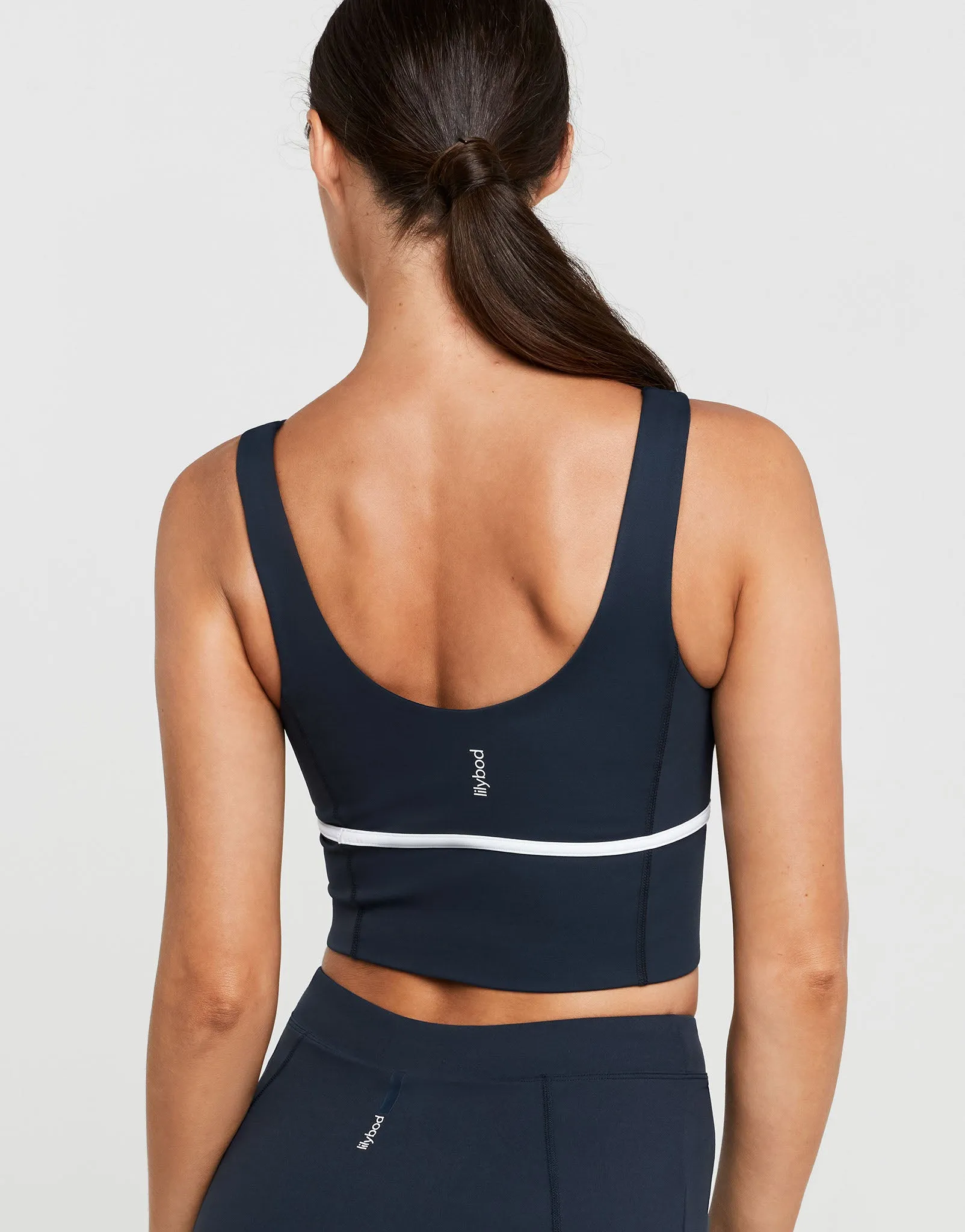 AVA Sports Bra - Navy/White
