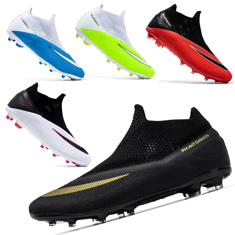 Big Size 46-49 Men Football Boots Ankle Support Cleats Training Soccer Boot Breathable Non-Slip Sport Sneakers Botas De Futbol