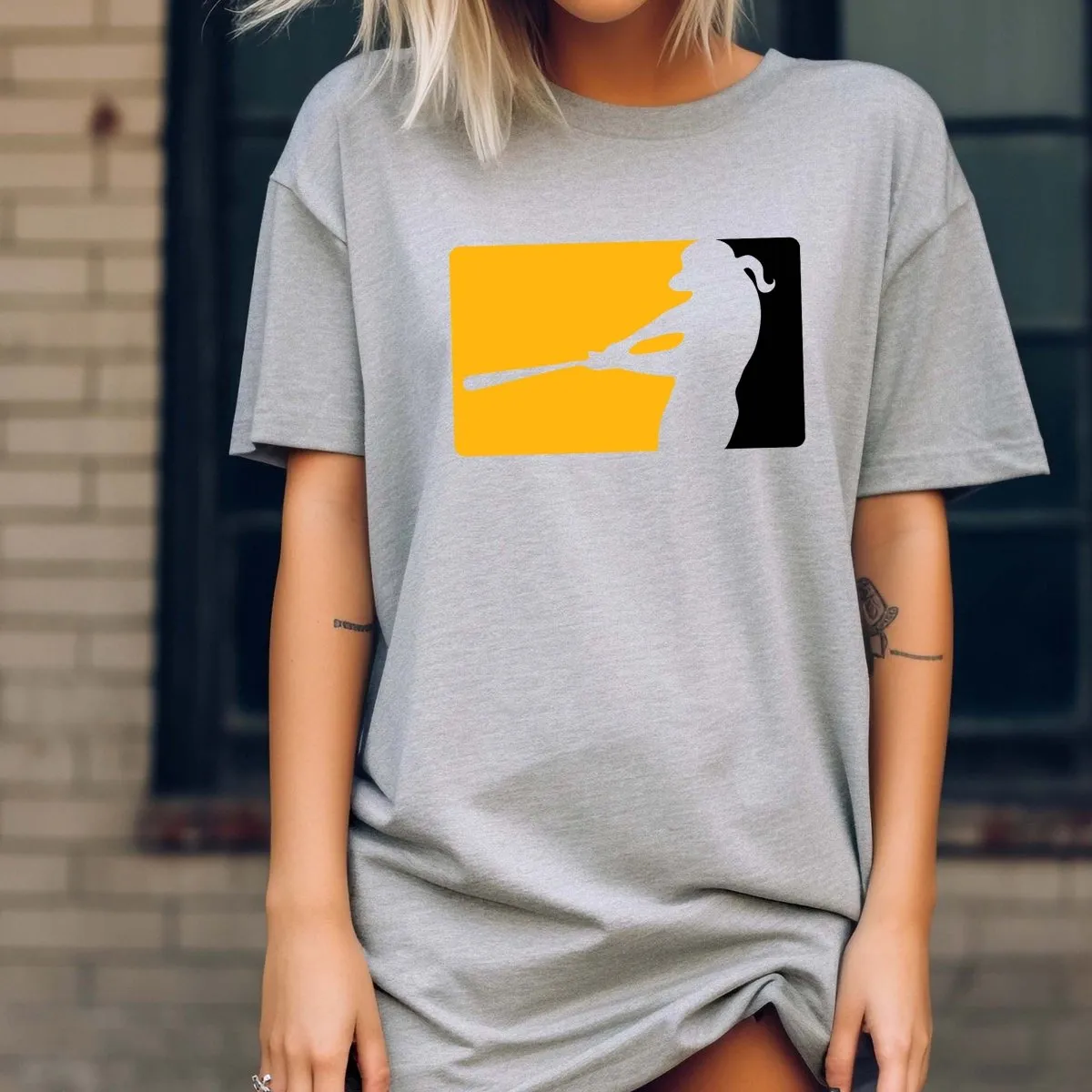 Colorblock Softball Player Tee