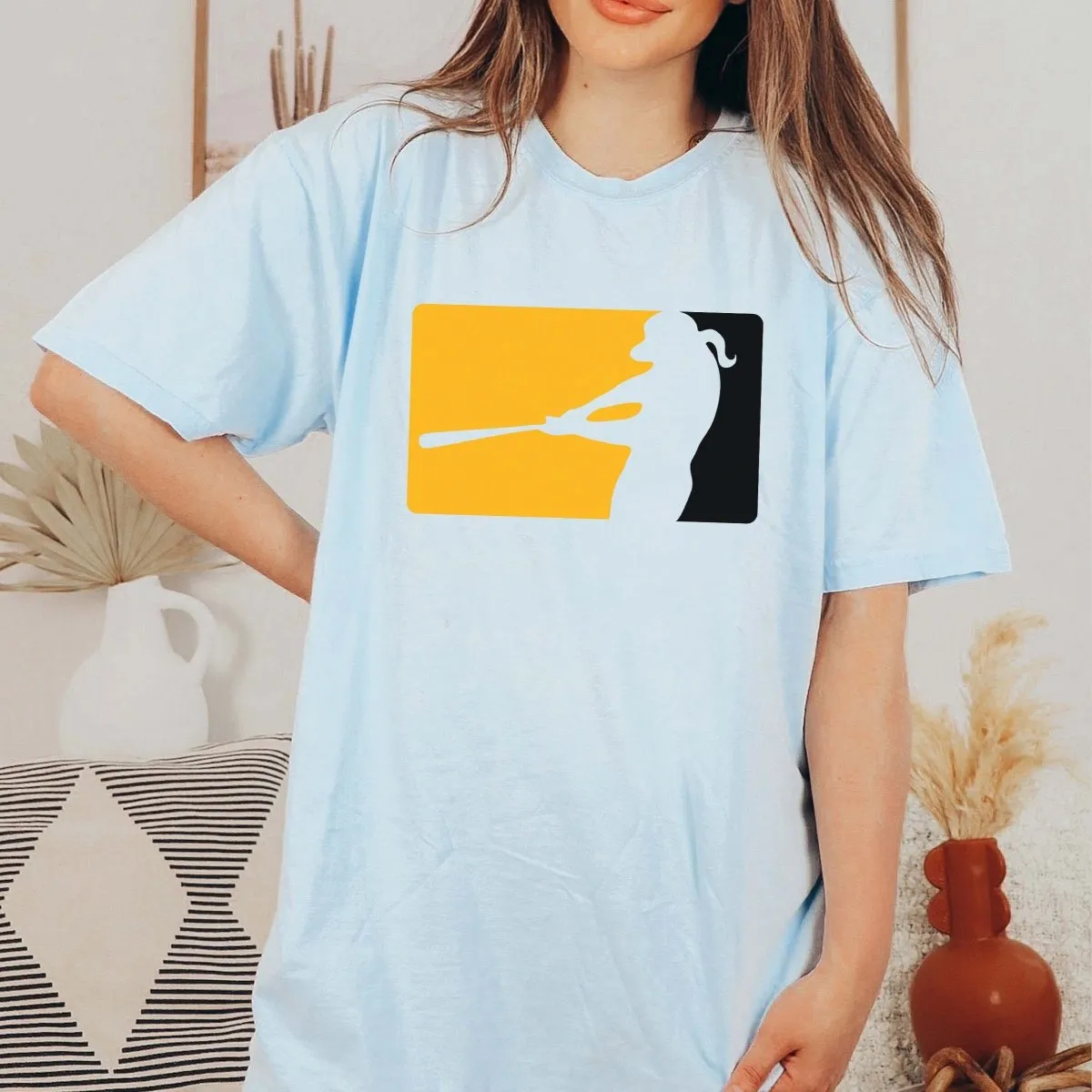 Colorblock Softball Player Tee