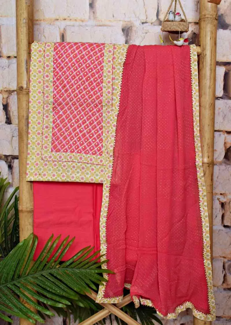 Cream Cotton Customised Jaipuri Block Print Set