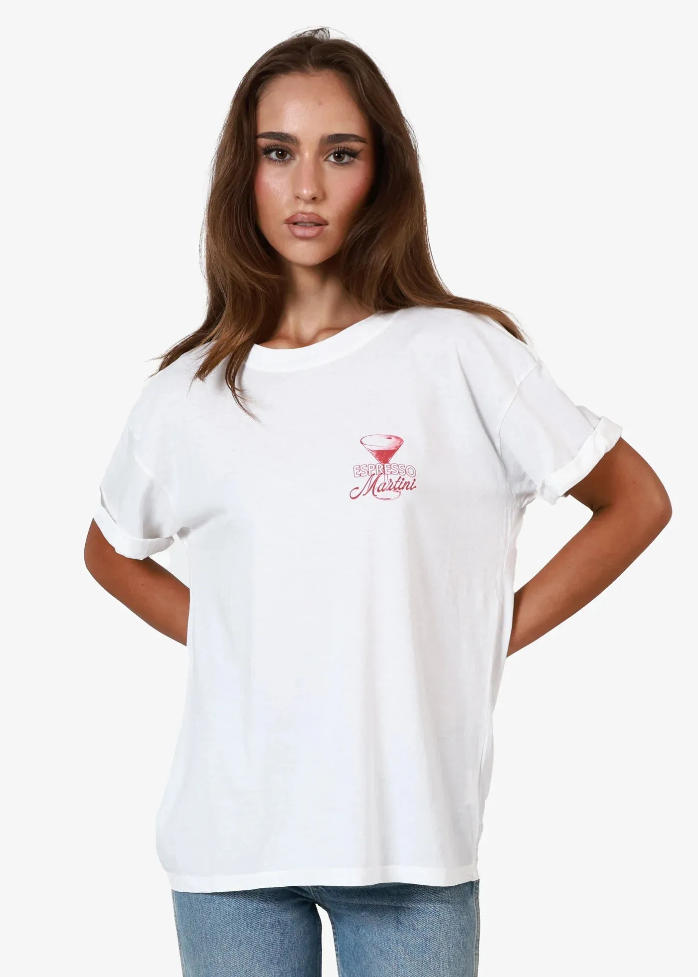 Espresso Martini Vintage White Boyfriend Tee
