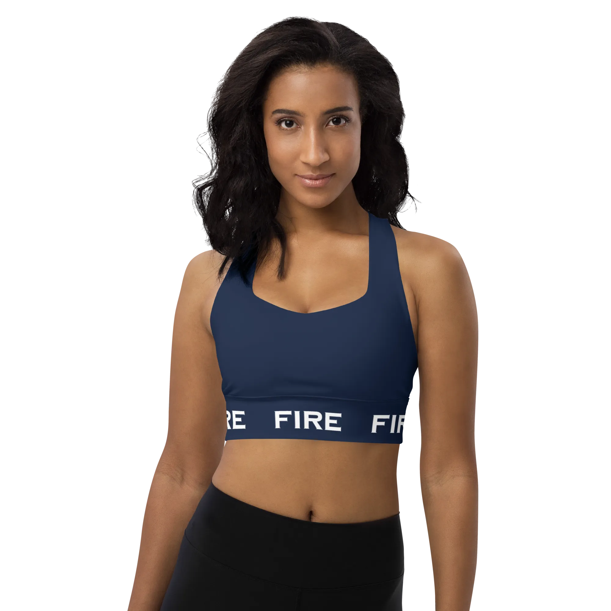 FIRE Longline sports bra - Blue
