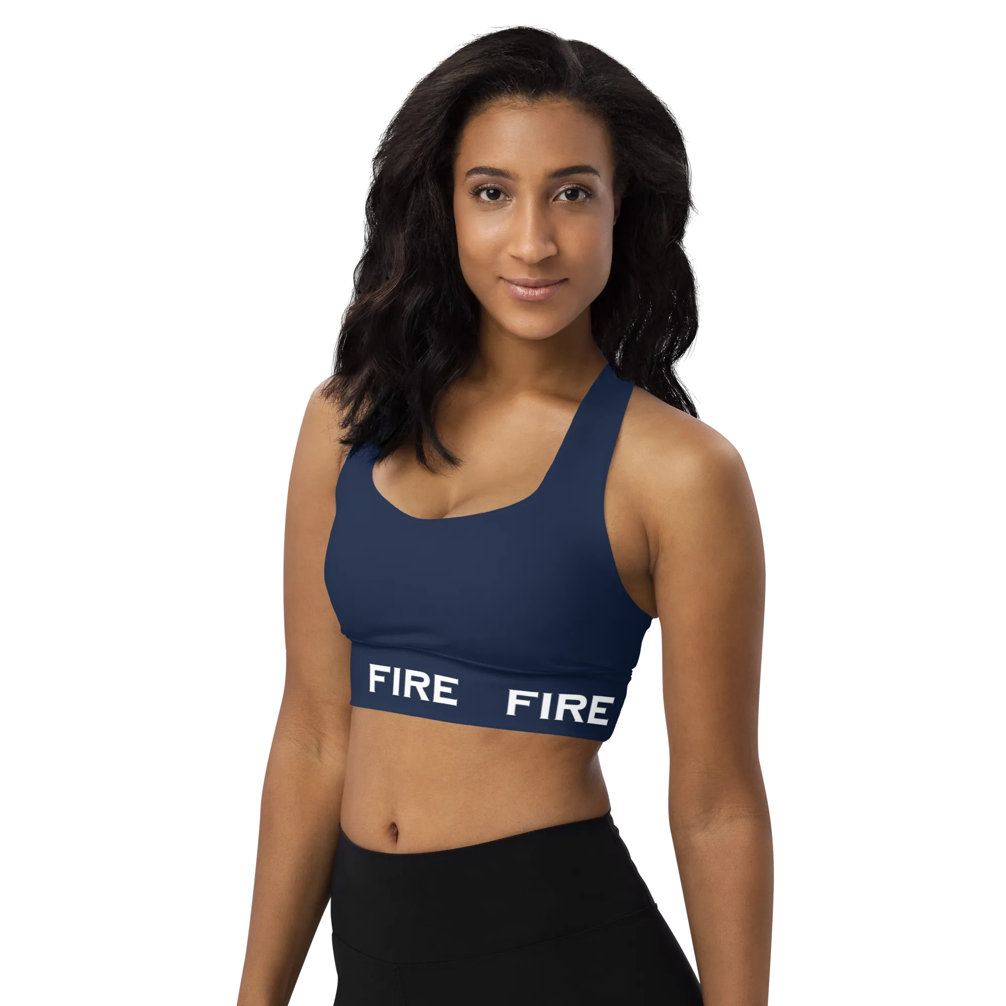 FIRE Longline sports bra - Blue