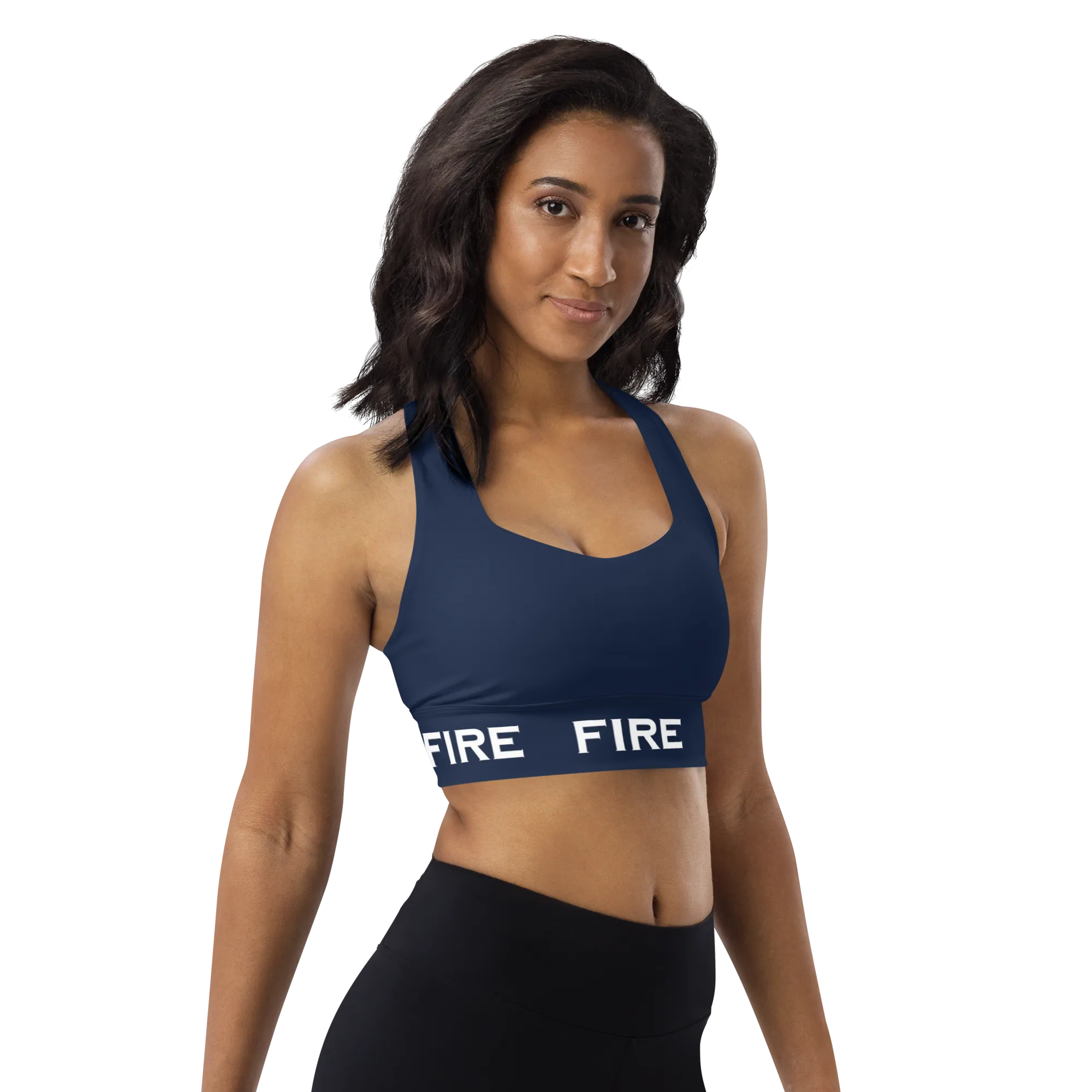 FIRE Longline sports bra - Blue