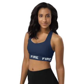 FIRE Longline sports bra - Blue