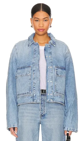 Free People x We The Free Suzy Denim Jacket in Blue