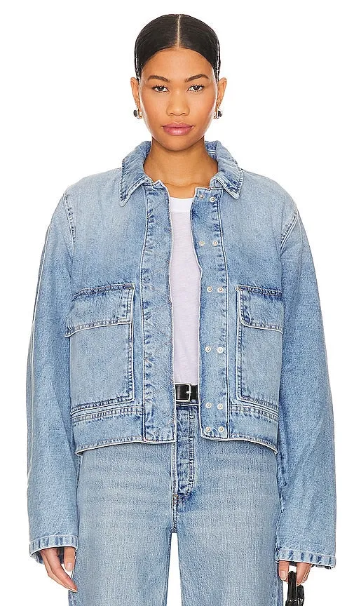 Free People x We The Free Suzy Denim Jacket in Blue