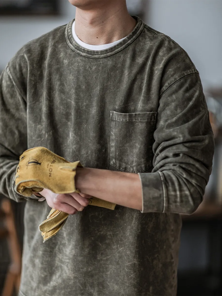 GARMENT-DYED LONG SLEEVE TEES