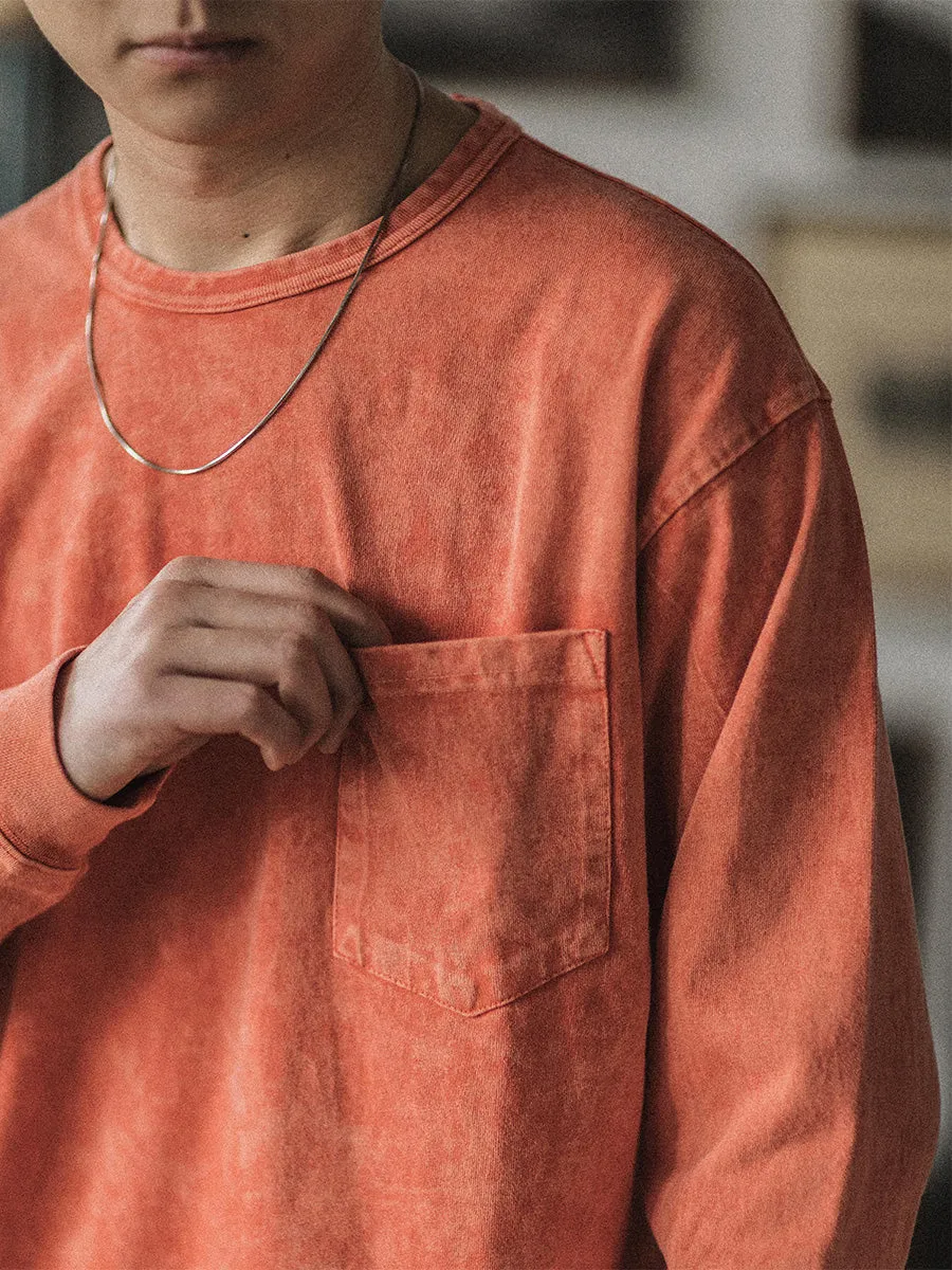 GARMENT-DYED LONG SLEEVE TEES
