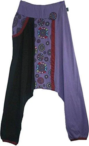 LPS 574 Bohemian Funky Hippie Knit Cotton Afghani Harem Pant Trouser
