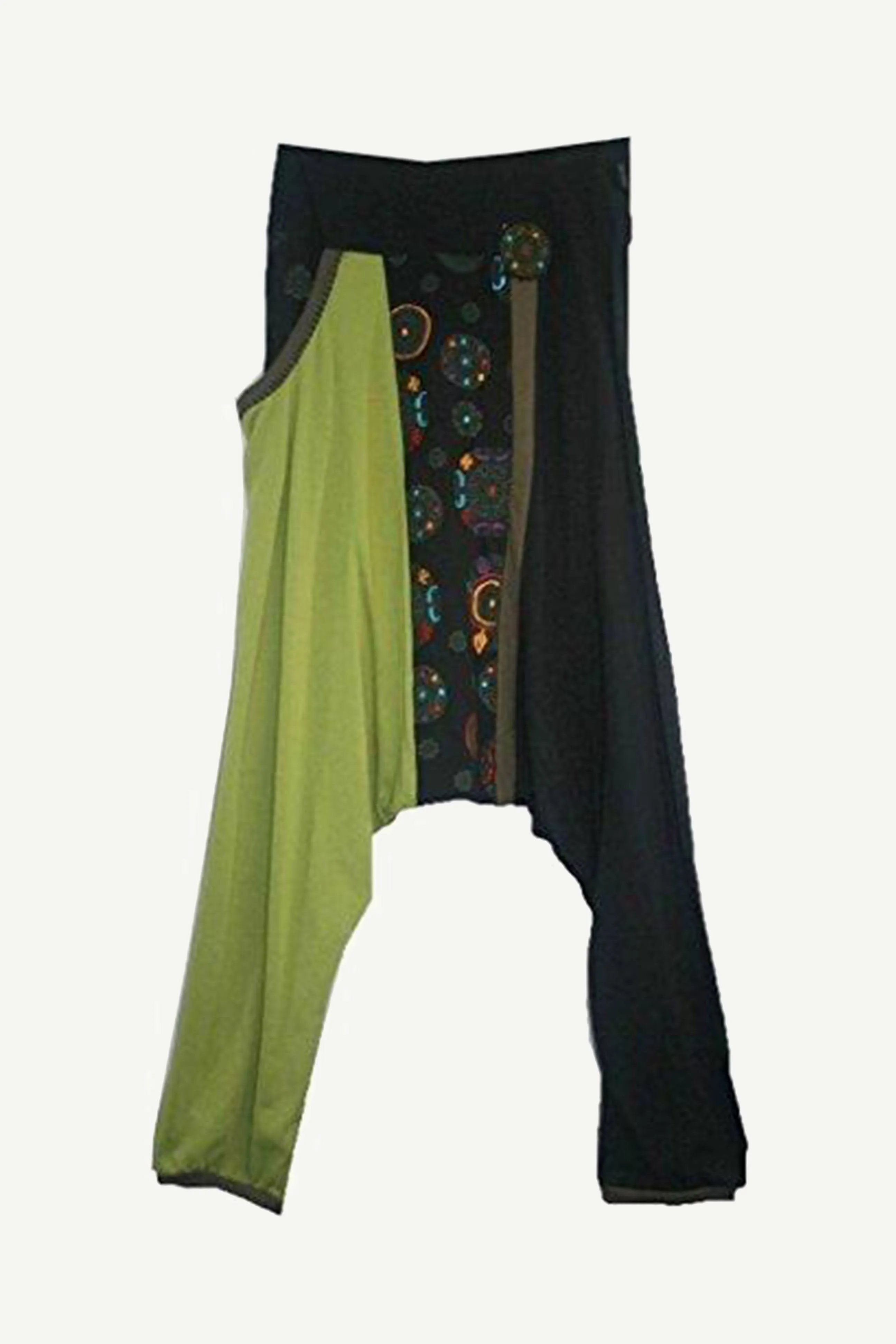LPS 574 Bohemian Funky Hippie Knit Cotton Afghani Harem Pant Trouser