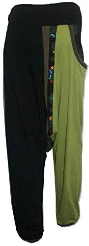 LPS 574 Bohemian Funky Hippie Knit Cotton Afghani Harem Pant Trouser