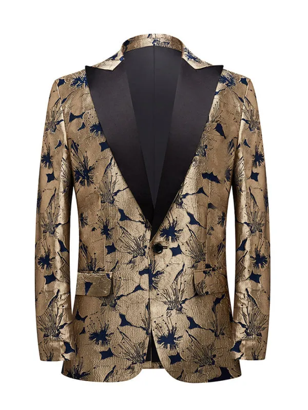 Men's Business Slim Suit Jacket Single Suit