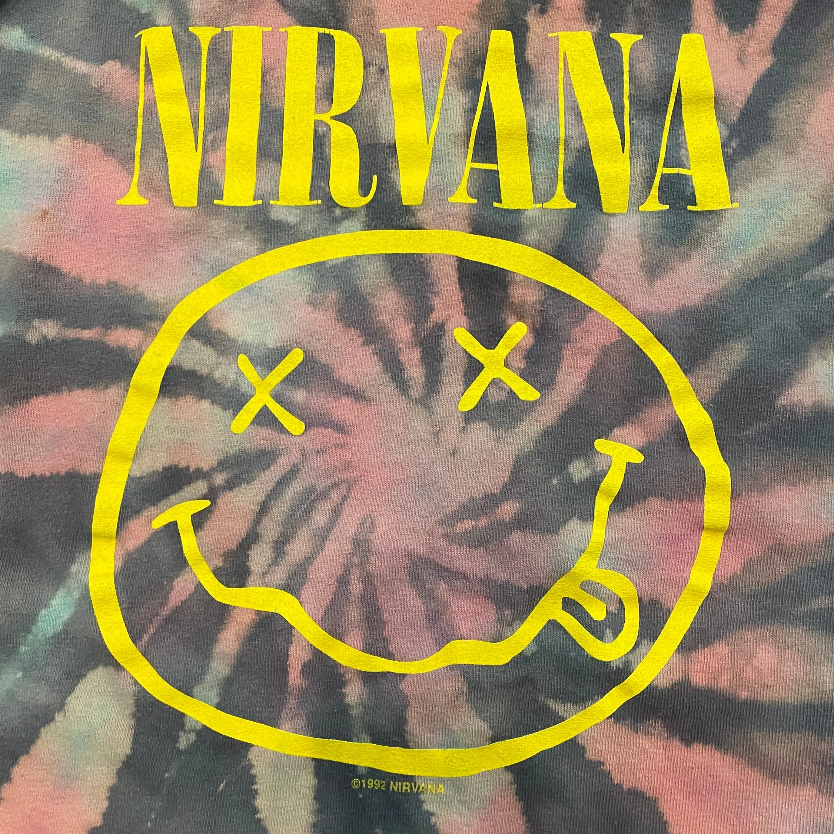 Nirvana  1993 Nevermind Grey | Tie-Dye Tee | L