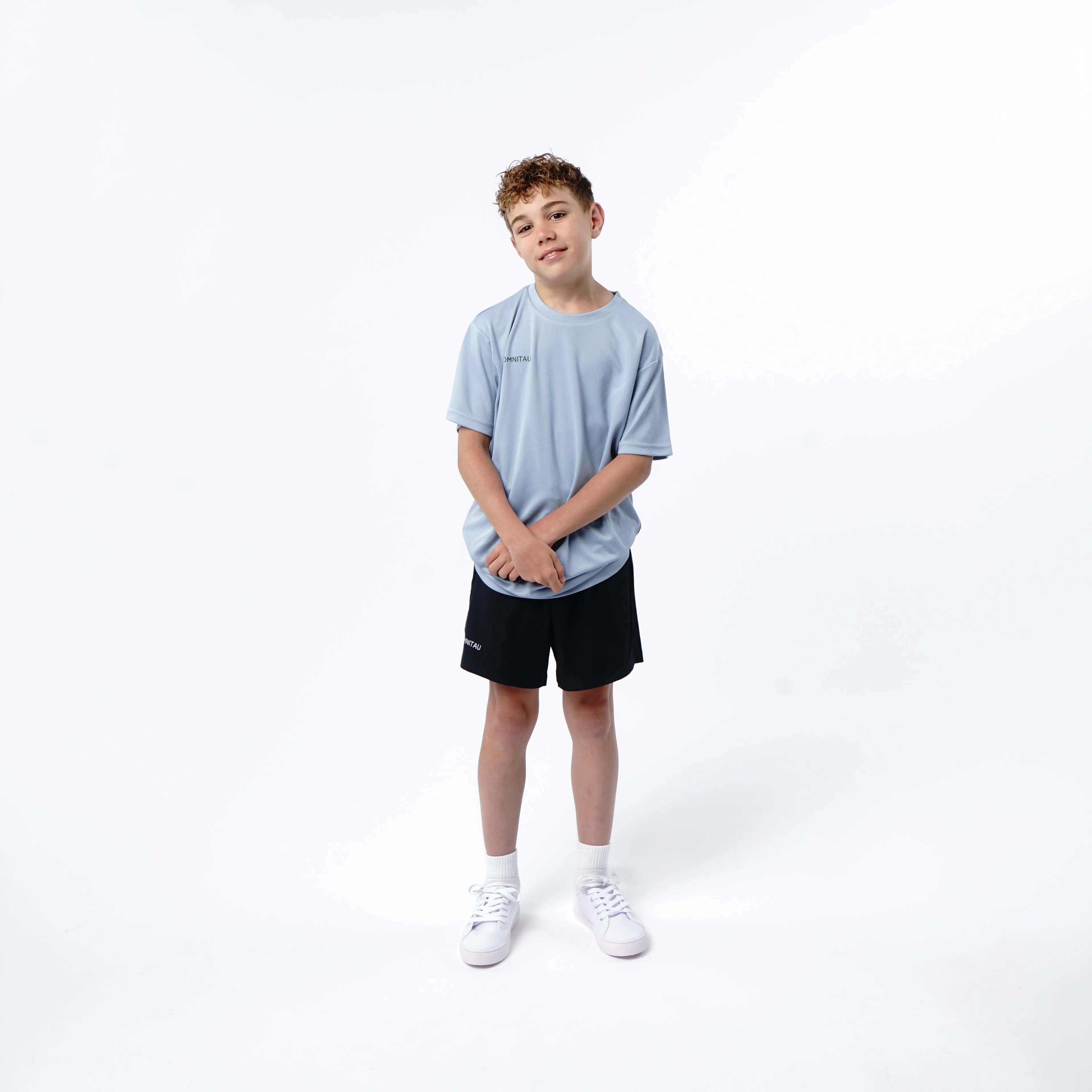 Omnitau Kid's Team Sports Breathable Technical T-Shirt - Sky Blue