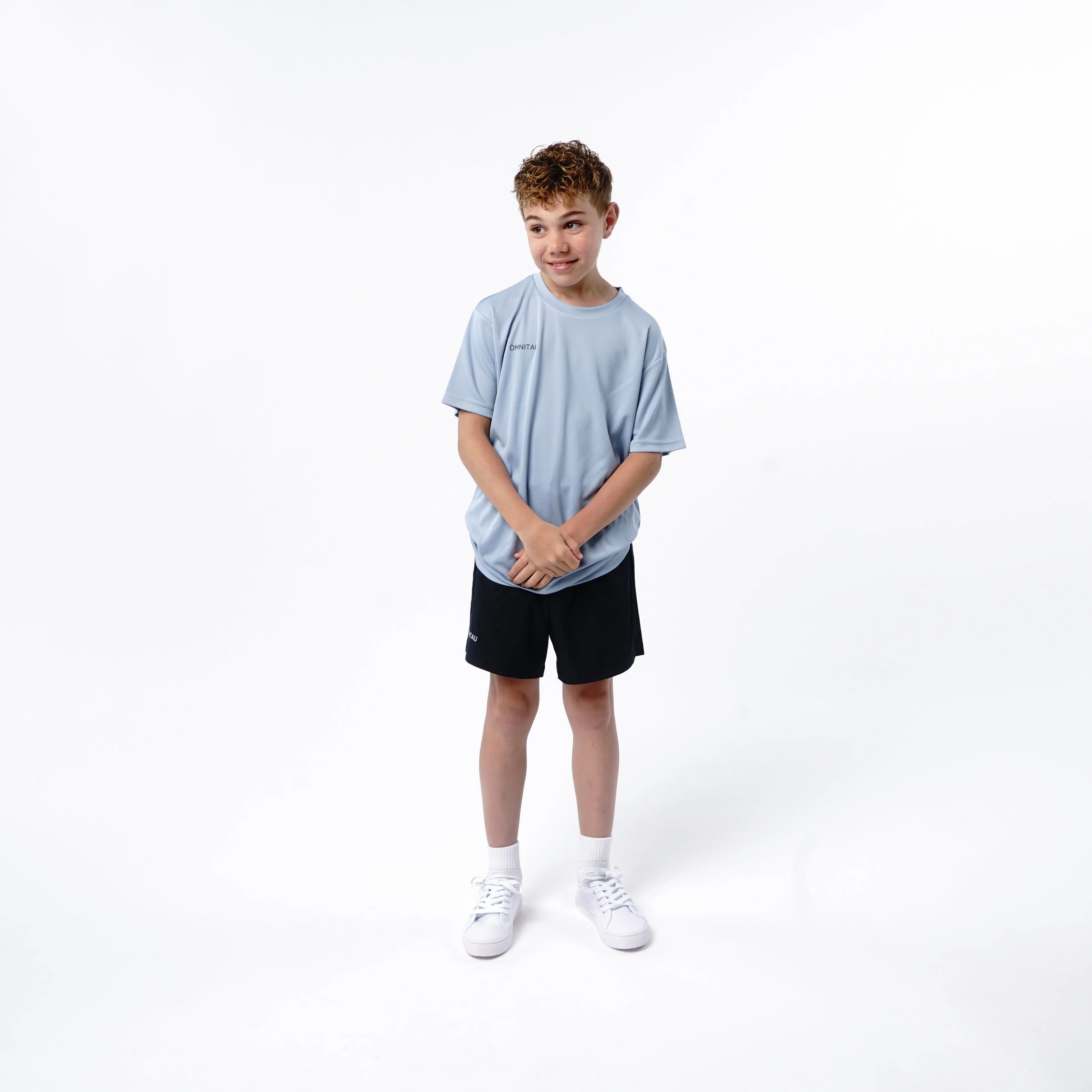 Omnitau Kid's Team Sports Breathable Technical T-Shirt - Sky Blue