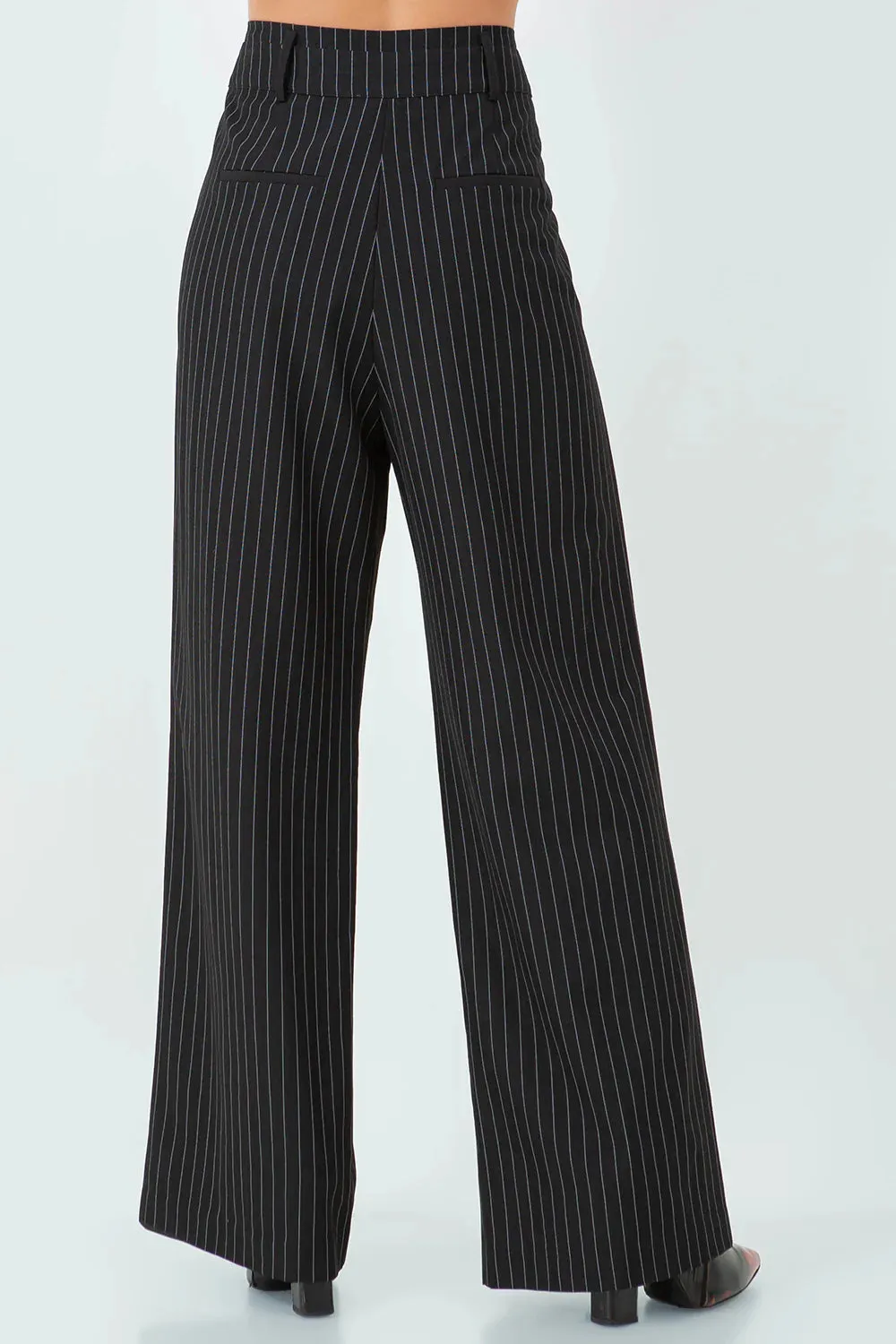 Pinstripe Straight Leg Pant