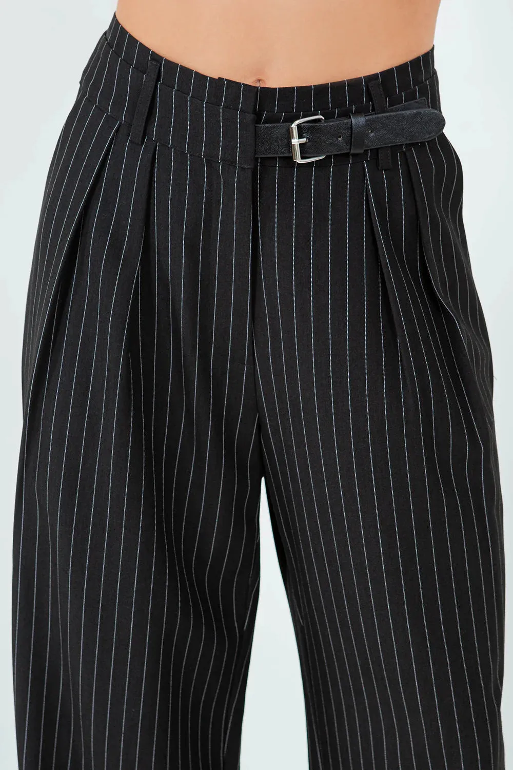 Pinstripe Straight Leg Pant