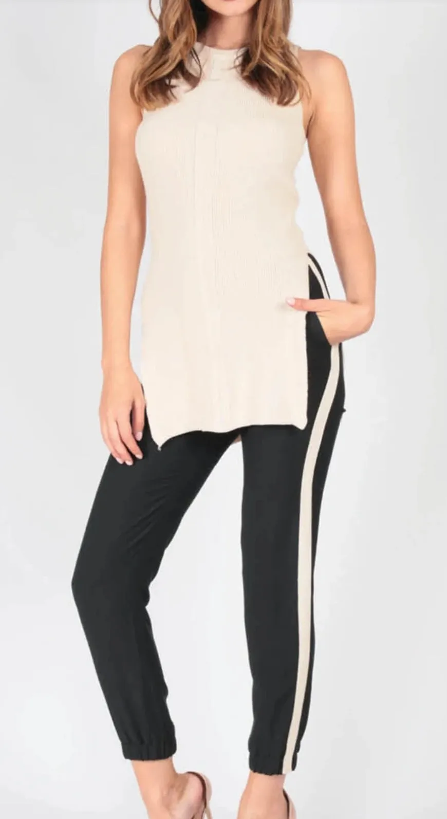 Ponte stripe Pant
