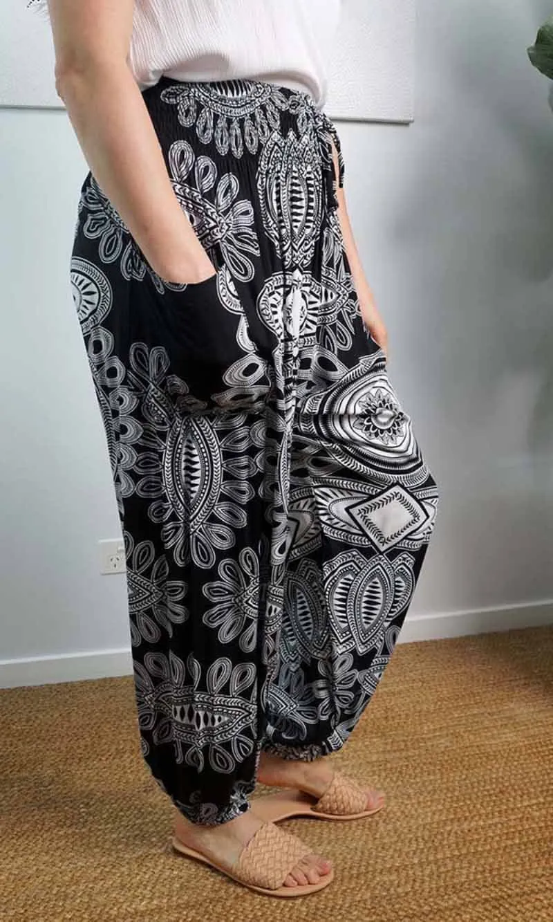 Rayon Pant Harem Govinda Black