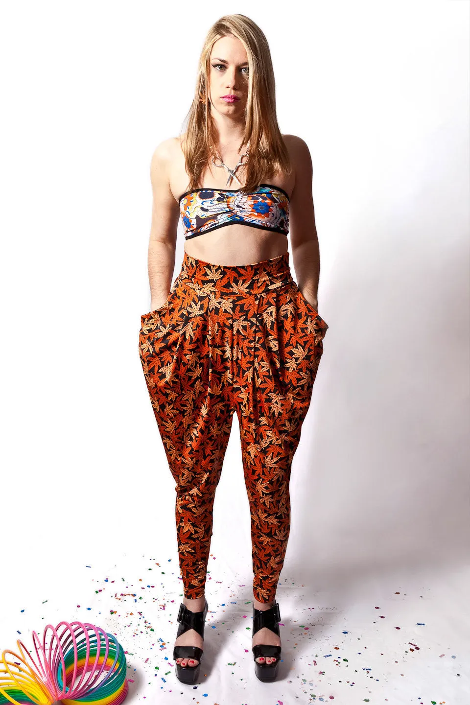 Sunkist Weed Harem Pants (Small)
