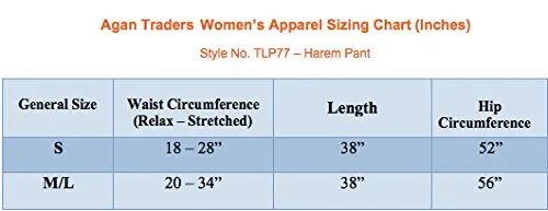 TLP 77 Bohemian Hippie Harem Afghani Pant Trouser ~ Junior Size